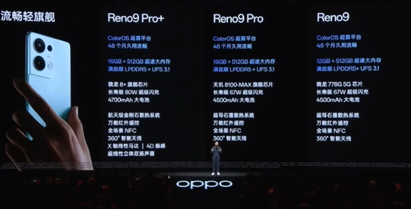 采用口碑5G芯，OPPO Reno9 Pro正式发布