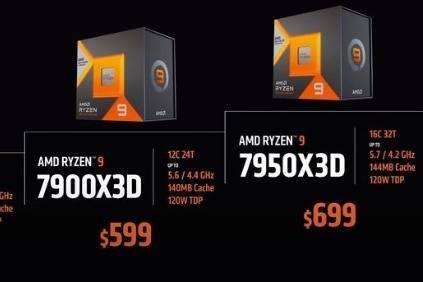 AMD公布锐龙7000X3D系列产品售价，449美元起步