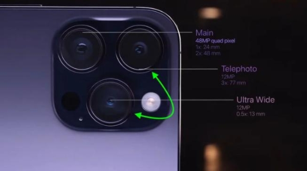 消息称苹果将调整iPhone 15 ProMax后置摄像头布局