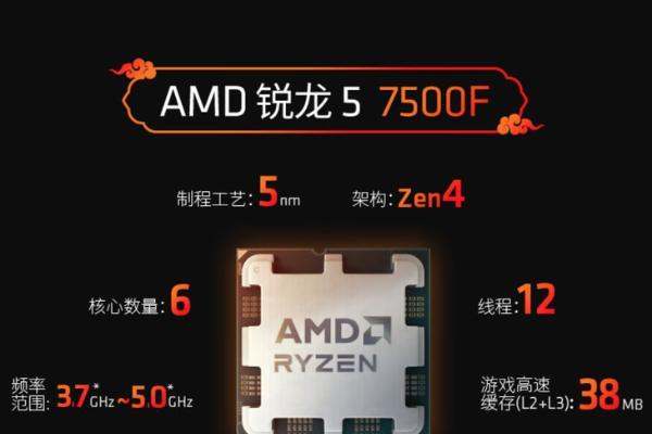 1239元，AMD锐龙5 7500F处理器上市