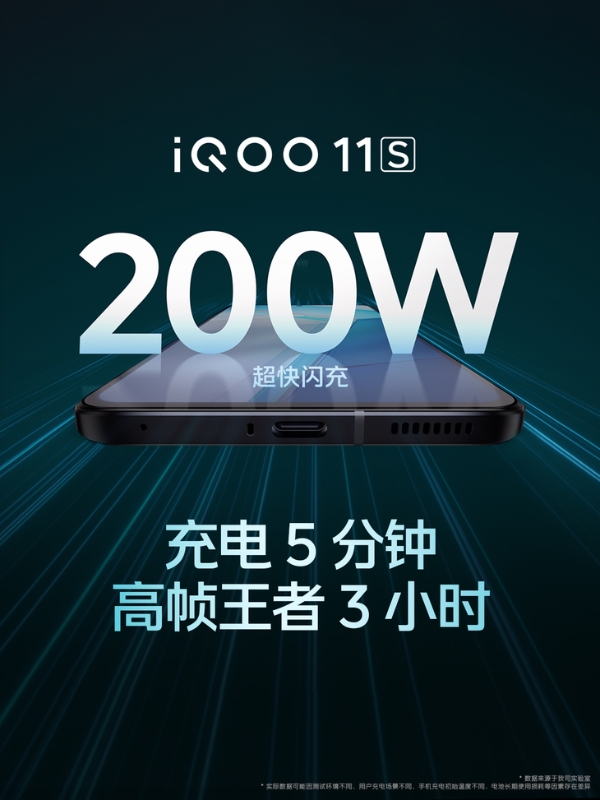 200W闪充超级标准版，iQOO 11S旗舰新品3799元起火热预售中