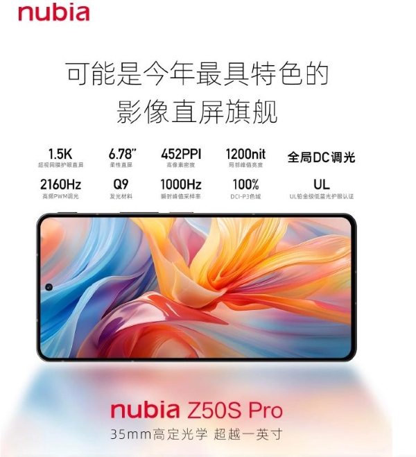 努比亚Z50S Pro手机发布：定制35mm镜头、骁龙8 Gen 2领先版，3699元起