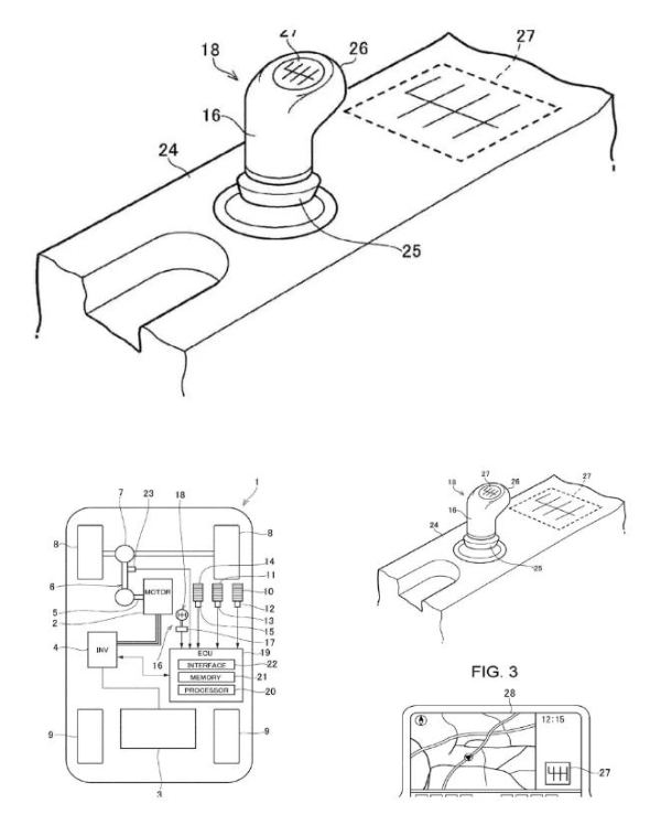 丰田公布电动汽车模拟“手动挡”装置专利：最多可提供14个挡位