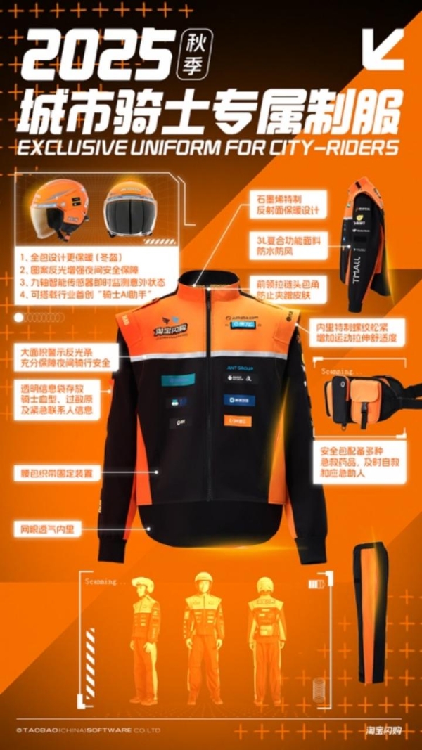 淘宝闪购饿了么官宣骑士服，行业升级从第一套制服开始
